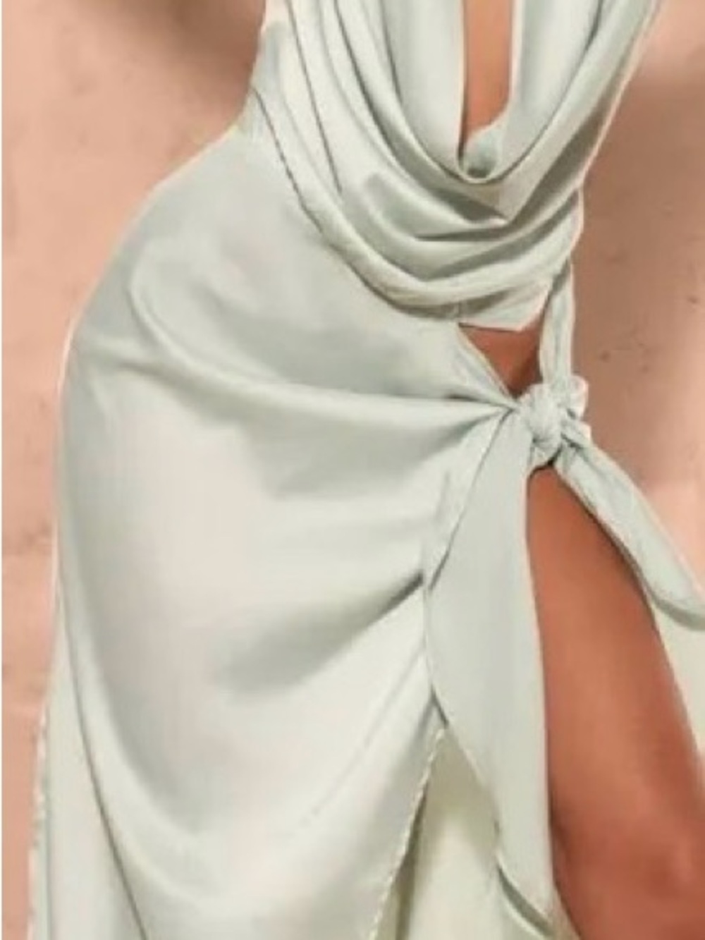 PrettyLittleThing Pale Mint Cowl Neck Maxi Dress